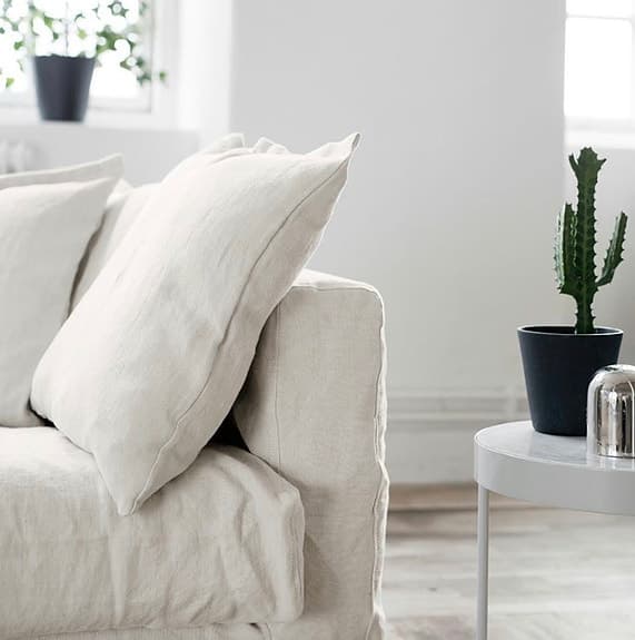 Decotique Le Grand Air 4-sitssoffa, Linne Creamy White