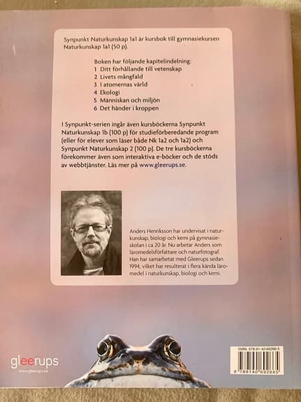 Synpunkt Naturkunskap 1a1 lärobok biologi