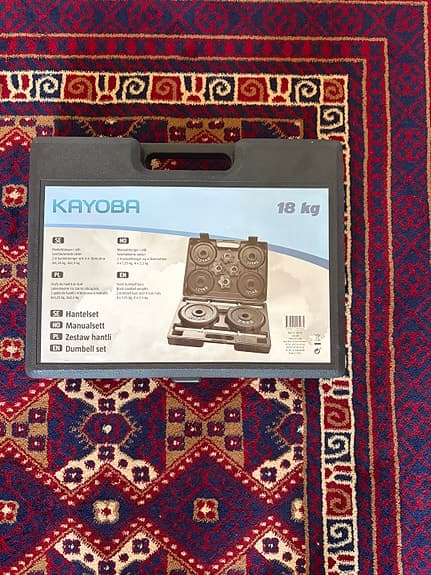 Weightcase 18kg, hantelset
