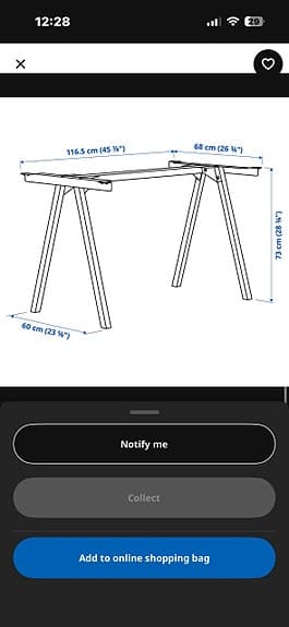 Vitt IKEA-bord – mycket fint skick 🤍