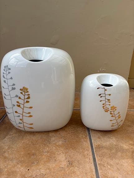 Rosenthal Studio-line Suomi vaser vit porslin med växtdekor