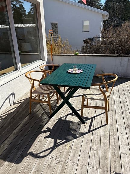 Trädgårdsbord grönt 160x80
