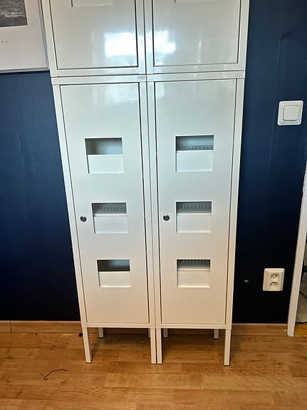 IKEA förvaringsskåp metall vitt