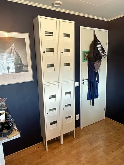 IKEA förvaringsskåp metall vitt