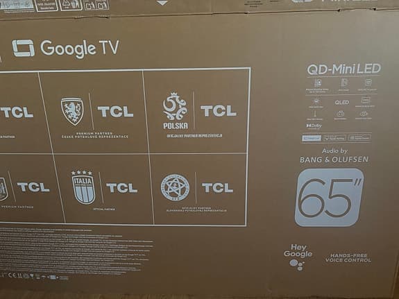 TCL Google TV 65 tum TV 144 hz qd mini led