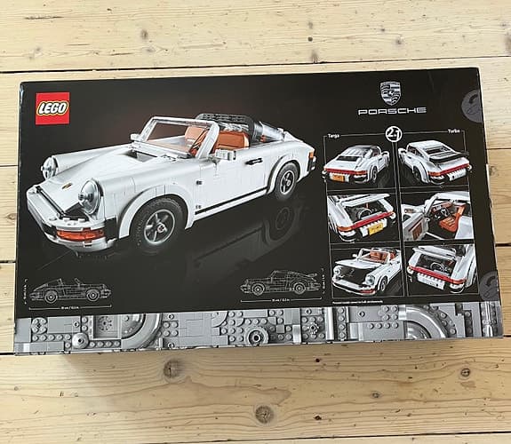 Oöppnad: Lego Porsche 911 vit Setnr. 10295