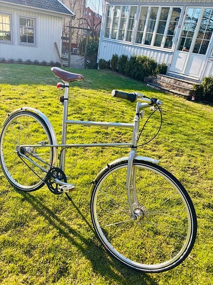 Skeppshult Z cykel silver med Brooks sadel - som ny