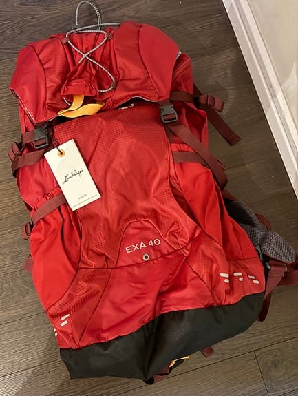 Lundhags Exa 40 ryggsäck 40L m. tillbehör för långfärdsskridskoåkning (nyskick!)