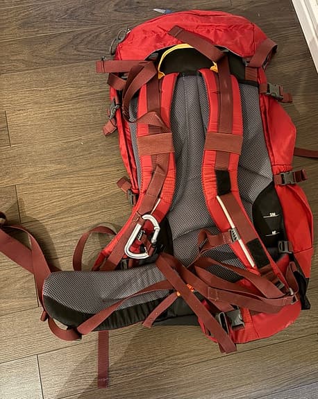 Lundhags Exa 40 ryggsäck 40L m. tillbehör för långfärdsskridskoåkning (nyskick!)