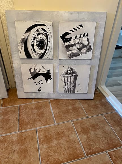 IKEA tavlor väggdekoration svartvit