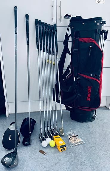Golfset Nybörjare 5-SW m/. nya Grips+Super Callaway Driver/Hybrid+Bag