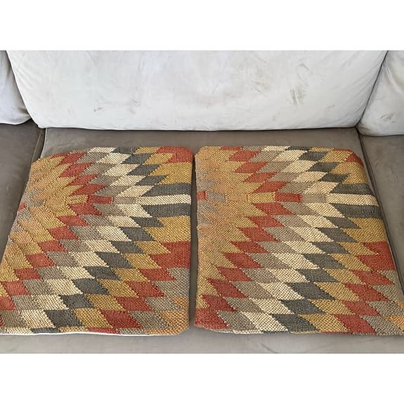 Kelim kuddfodral ull jute prydnadskudde äldre vintage design unik handgjord