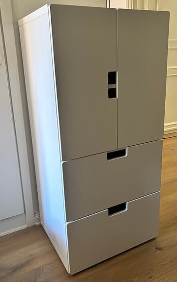 IKEA förvaringsskåp med lådor vit