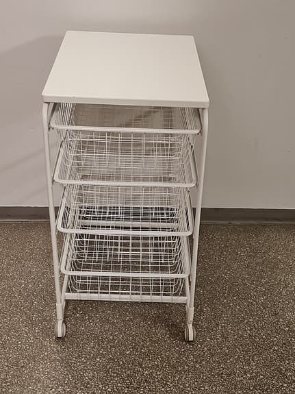 Förvaring med trådbackar