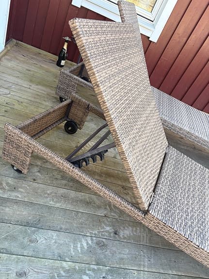 Solstol i konstrotting brun