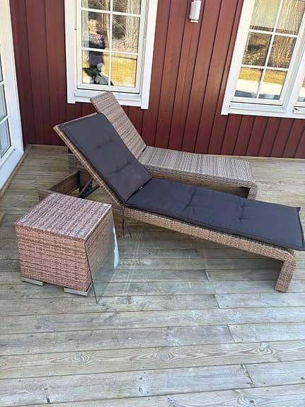 Solstol i konstrotting brun