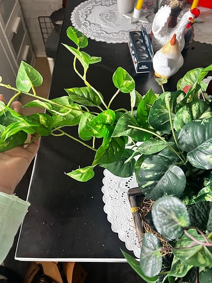 Stor Konstgjord växt i bambukorg