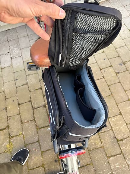 3st Cykelväskor för pakethållare och styre svart