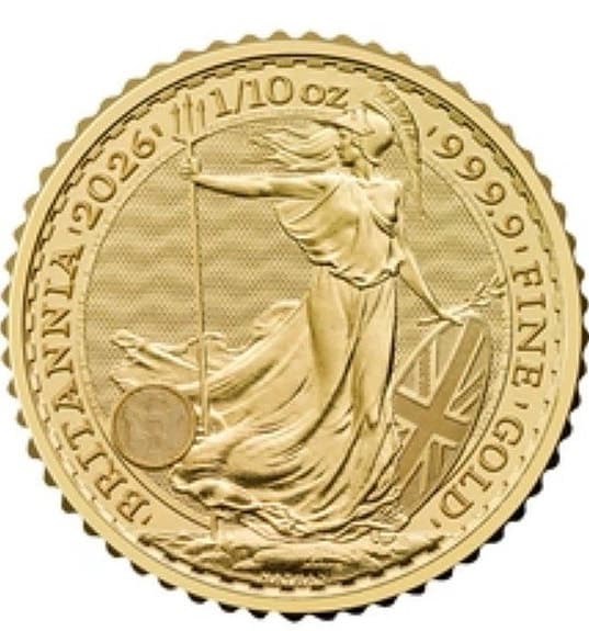 Britannia guldmynt 1/10 oz 2026