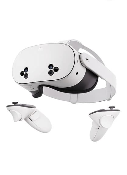 Meta Quest 3S VR-headset vit med handkontroller