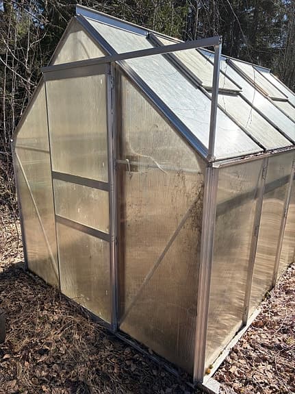 Växthus aluminium med kanalplast