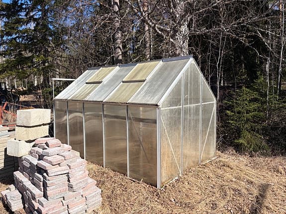Växthus aluminium med kanalplast