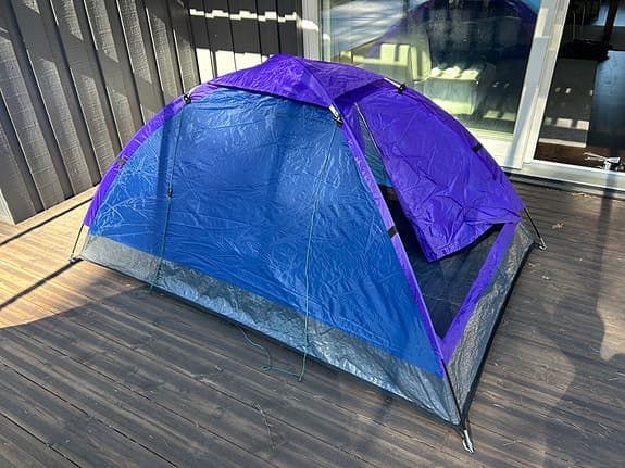 Tält kupoltält blå/lila
