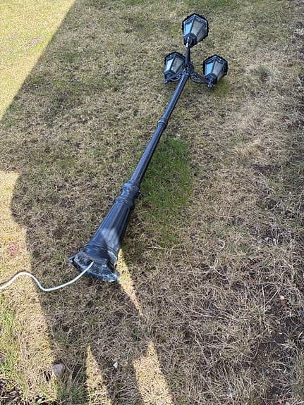 Trädgårdslampa trippel svart
