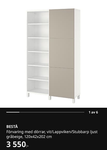 Bestå förvaring med dörrar