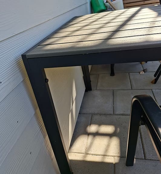 Trädgårdsbord Havanna utebord rektangulärt aluminium komposit trälook