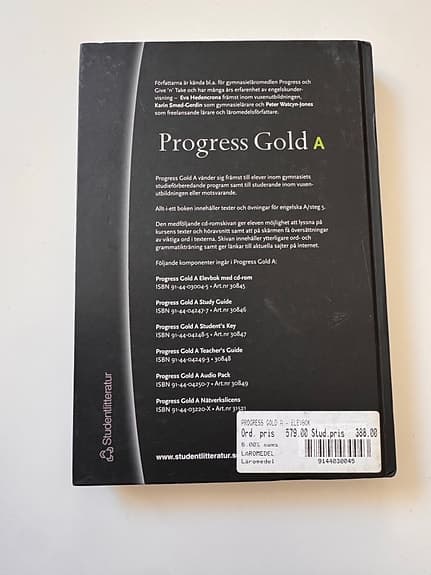 Studentlitteratur Progress Gold A lärobok i engelska med cd-rom