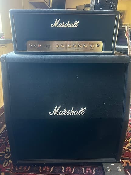 Marshall Origin 50H Topp + Marshall M412A 4x12 kabinett - Modern vintage rigg