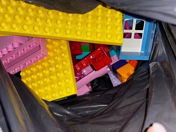 Lego Duplo byggklossar blandade färger plast
