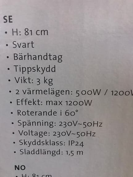 Terassvärmare / infravärmare
