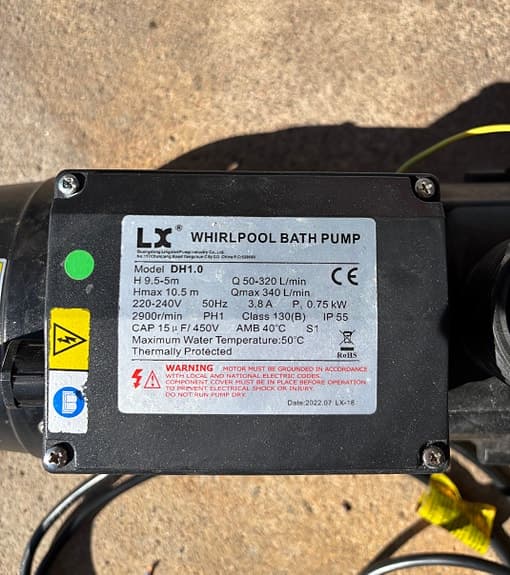Pump Spabad LX Whirlpool DH1.0