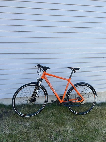 Crescent hybridcykel 55 cm 28" man orange