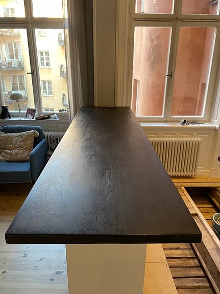 Barbänk / bänkskåp med massiv träskiva
