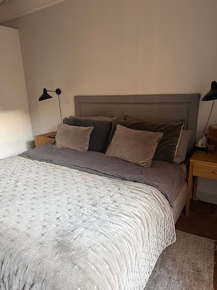 Sänggavel grå 180 cm