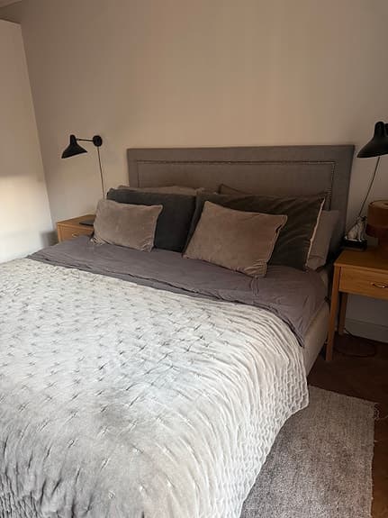 Sänggavel grå 180 cm