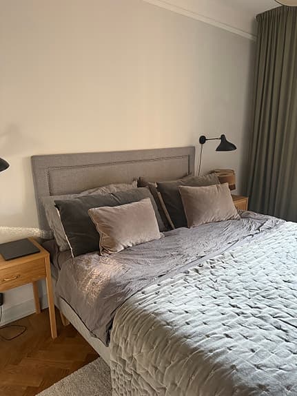 Sänggavel grå 180 cm