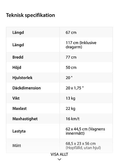 Cykelkärra säljes helt oanvänd .