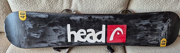 Head snowboard med bindningar och boots svart/gul