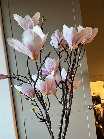 Mio konstgjorda blomkvistar magnolia rosa