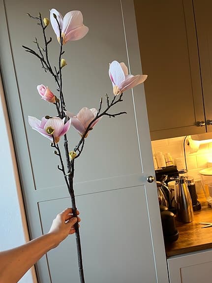 Mio konstgjorda blomkvistar magnolia rosa