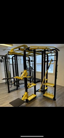 Gym rigg multifunktionell träningsstation svart/gul