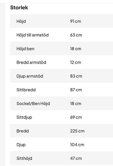 4-sits Menard soffa nyskick