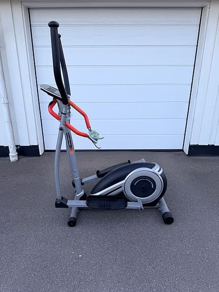 Crosstrainer med träningsdator svart/grå/orange