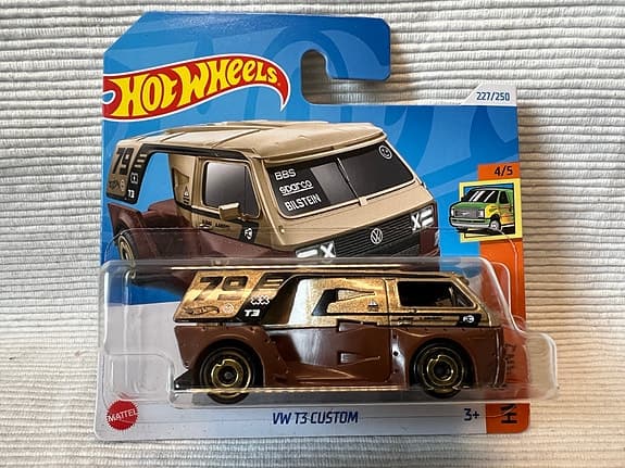 Hot Wheels VW T3 Custom leksaksbil brun