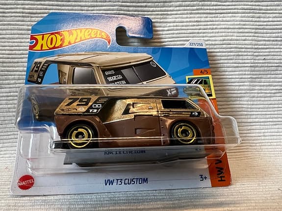 Hot Wheels VW T3 Custom leksaksbil brun