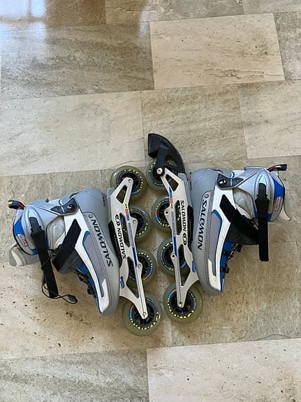 Salomon rullskridskor dam storlek 37 blå/vit